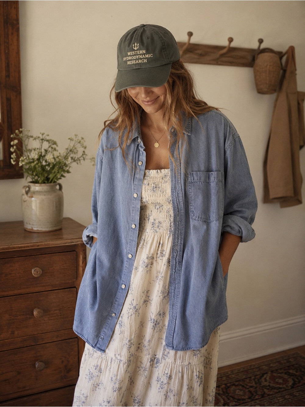 L.L. Bean Light Blue Denim Button-Up Shirt - Picture 1 of 3